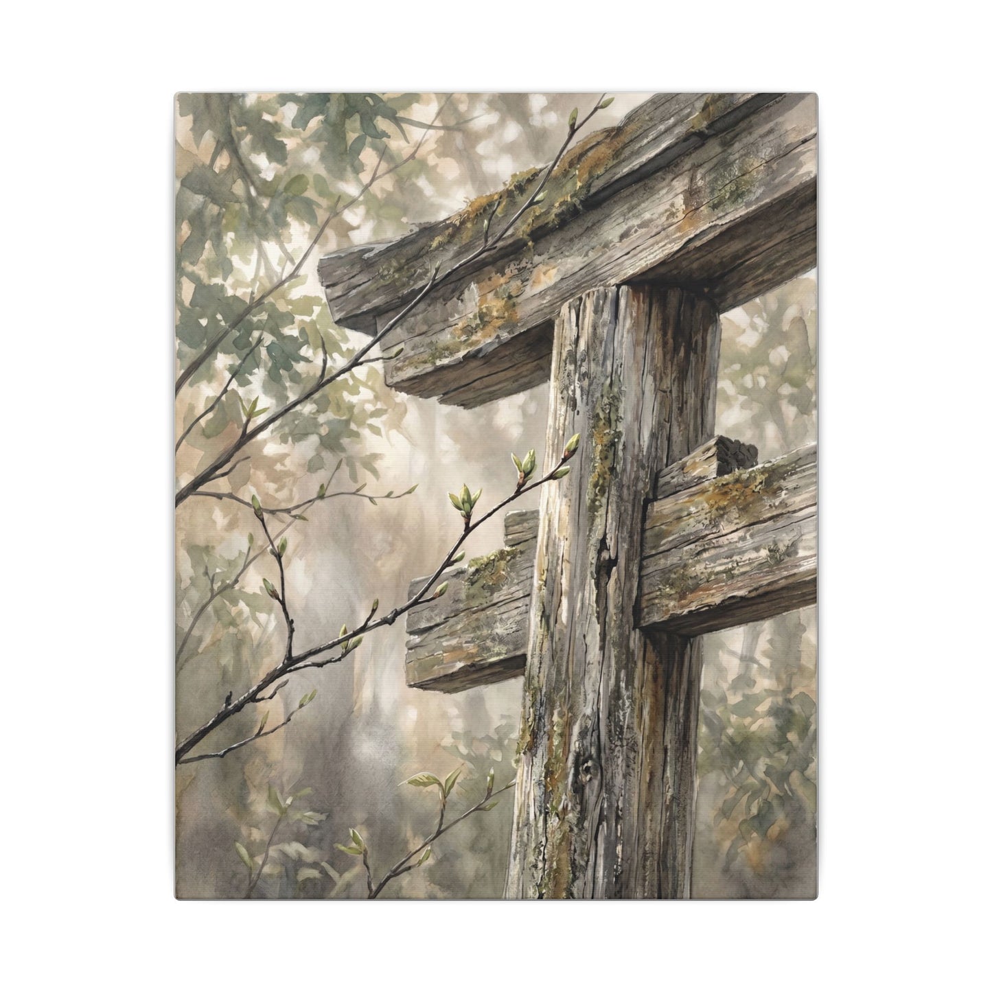 Torii Gate Spring Canvas Art | Japandi Neutral Design