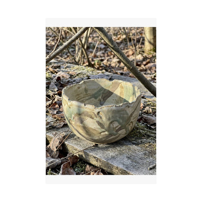 Kanso Ceramic Bowl Wall Art Print - Japandi Japanese Pattern