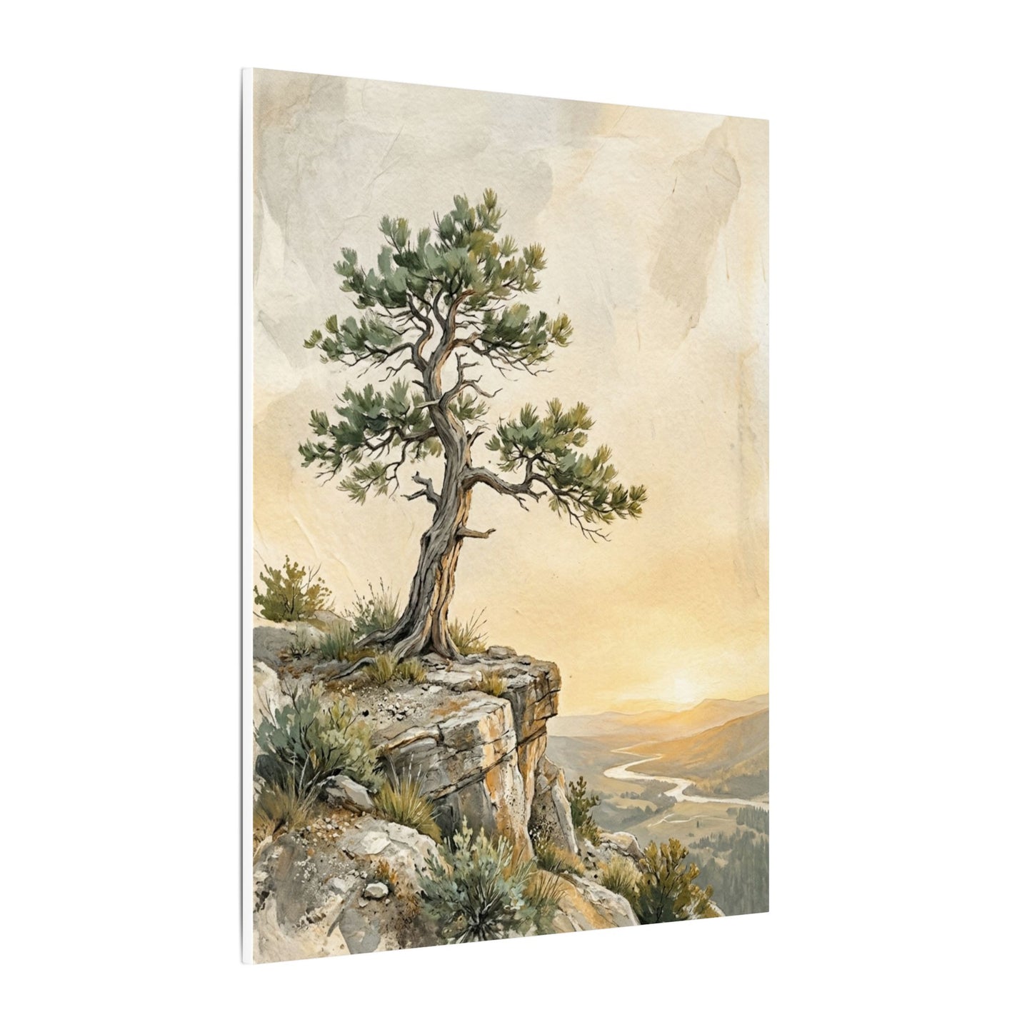 Pine Tree Canvas Art | Summer Japandi Texture Art