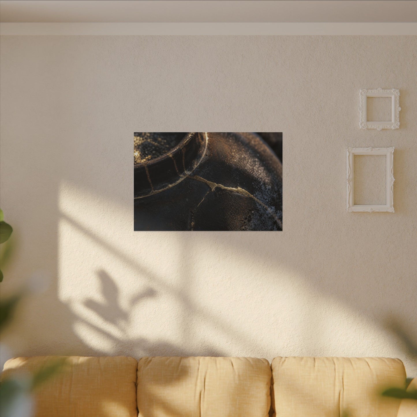 Kintsugi Rust Patina in Golden Hour | Broken Beauty Canvas Art
