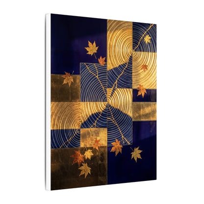 Autumn Water Ripple Crackle Gold Canvas Art | Artful Decor