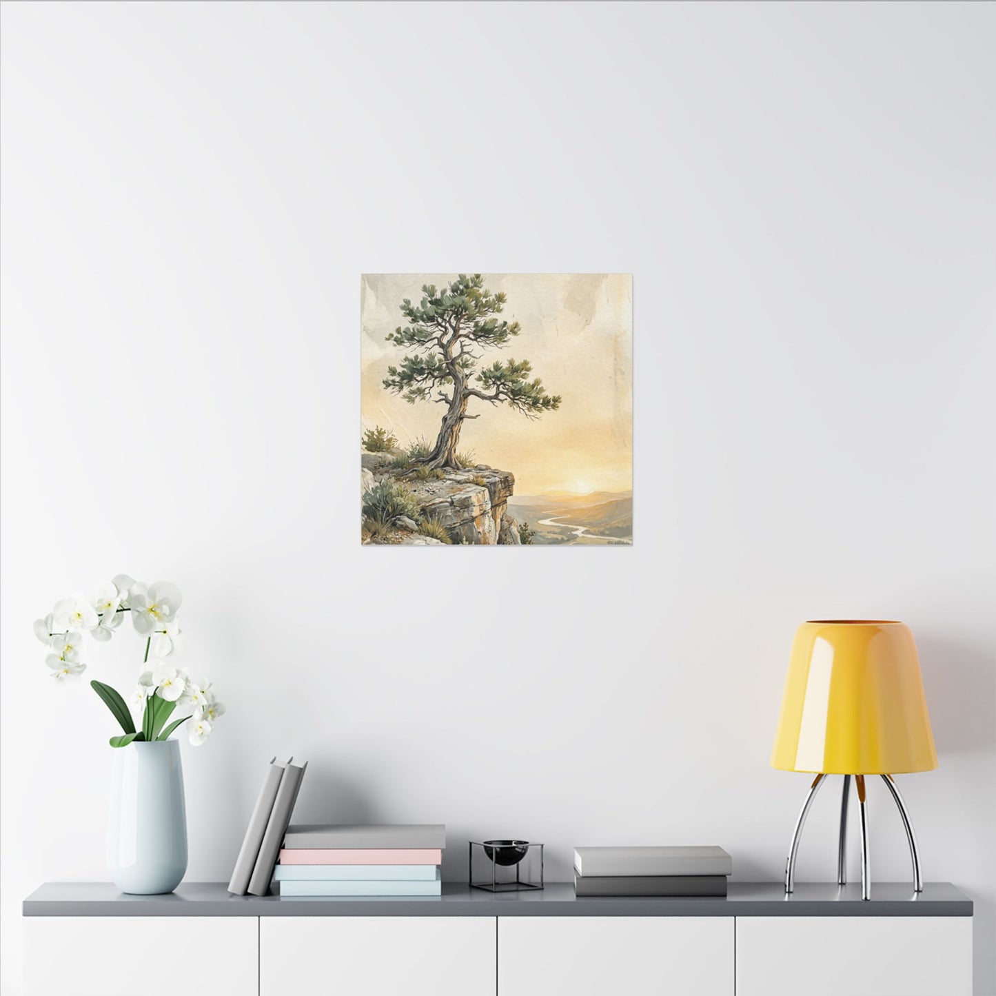 Pine Tree Canvas Art | Summer Japandi Texture Art
