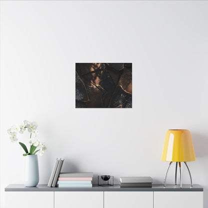 Fukinsei Broken Pottery Canvas Art - Dark Japandi Dark Texture