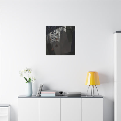 Wisteria Autumn Canvas Art | Dark Japandi Moody Design