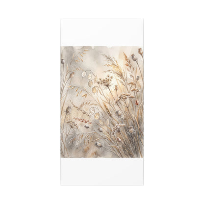 Winter Dried Flowers Watercolor Canvas Art | Warm Decor