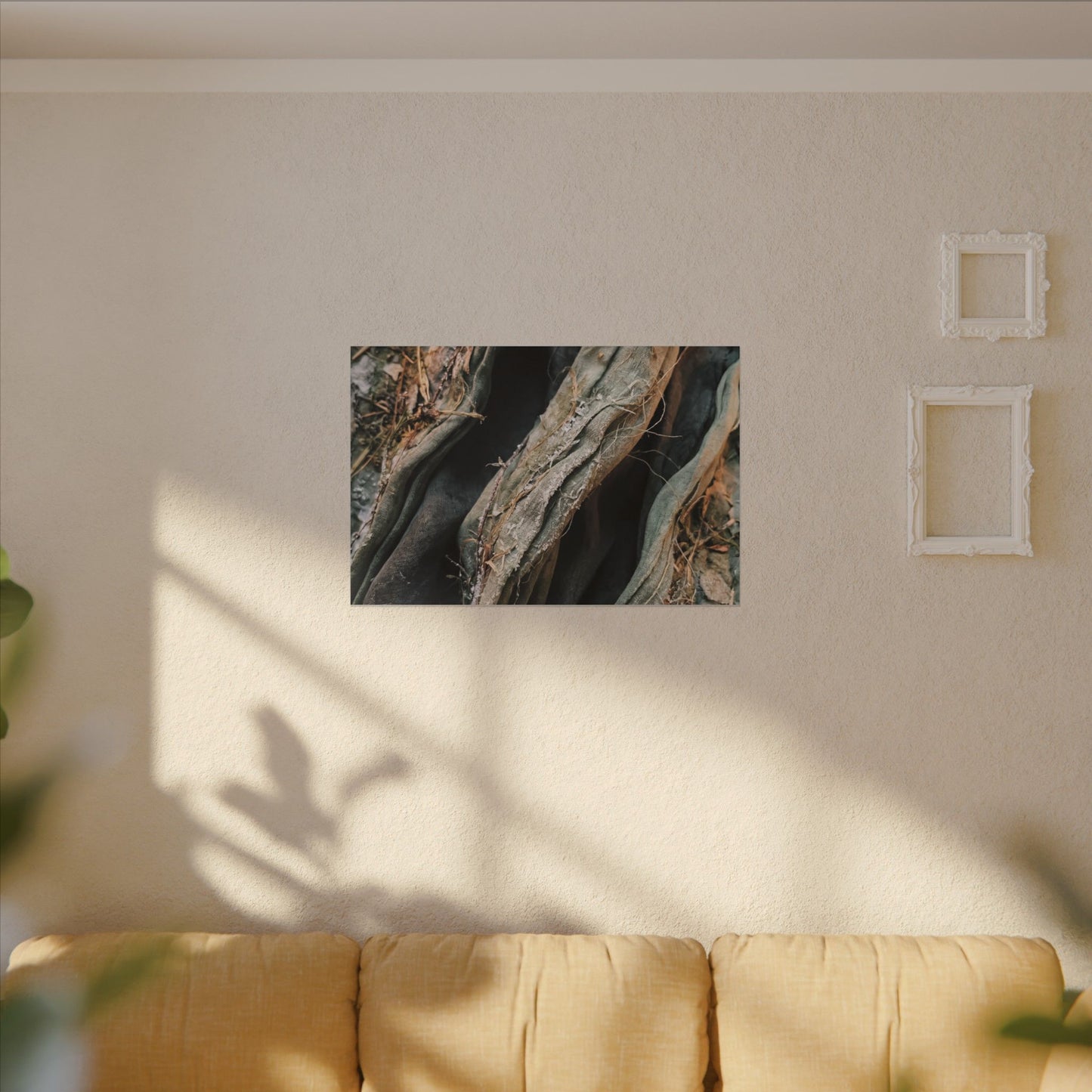 Silk Drape Winter Canvas Art | Japandi Cozy Design
