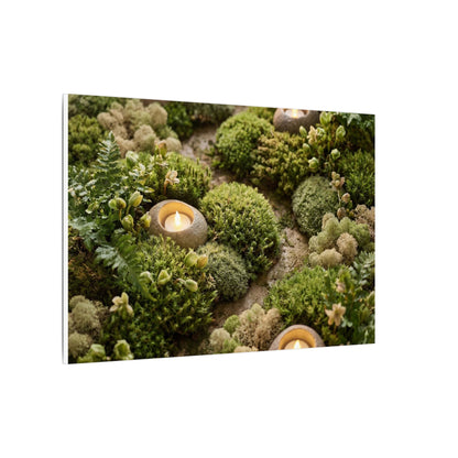 Moss Close Up Japanese Pattern Canvas Art | Neutral Japandi Art