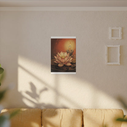 Lotus Flower Summer Canvas Art | Zen Contemplative Design
