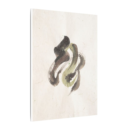Ink Brushstroke Canvas Art | Spring Japandi Japanese Pattern Art
