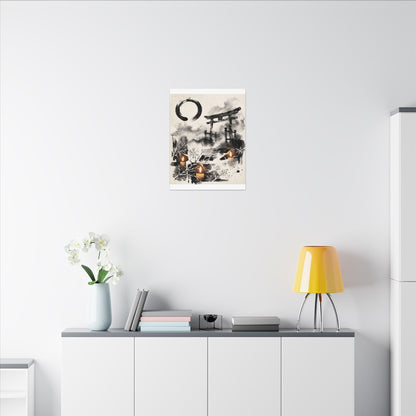 Candlelight Torii Gate Canvas Art - Zen Datsuzoku