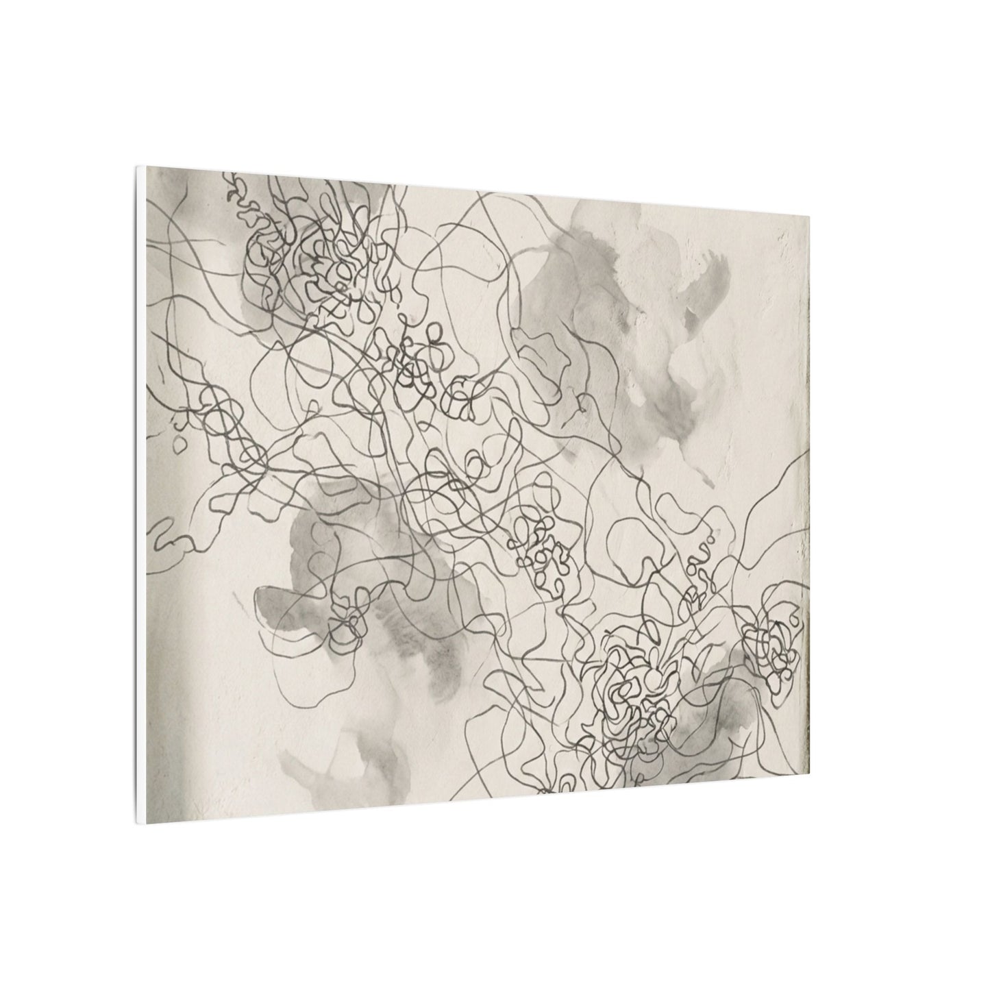 Summer Shadow Play Minimal Line Canvas Art | Earthy Decor