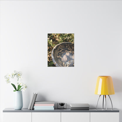 Ceramic Bowl Canvas Art | Summer Japandi Japanese Pattern Art