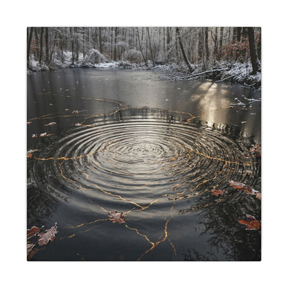 Water Ripple Broken Beauty Canvas Art | Artful Kintsugi Art
