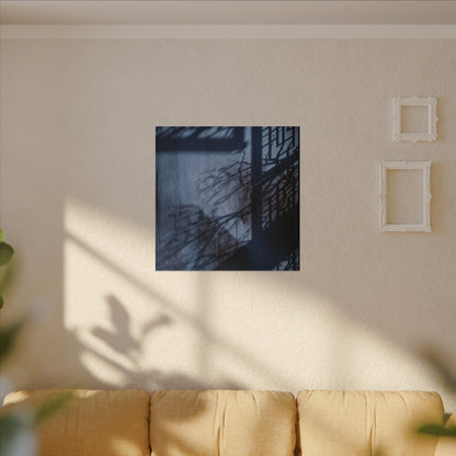 Shadow Play Moody Minimal Canvas Art | Moody Dark Japandi Art