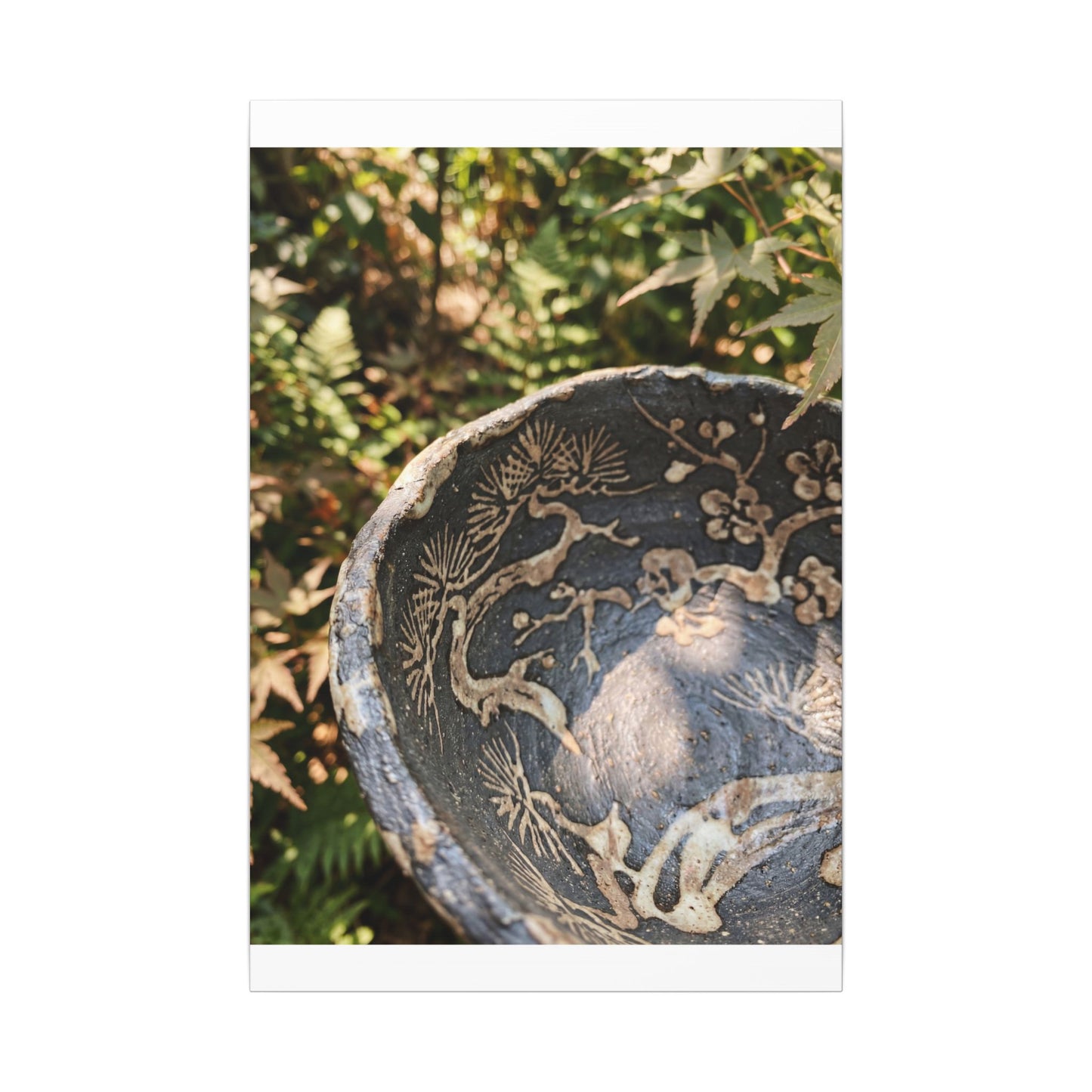 Ceramic Bowl Canvas Art | Summer Japandi Japanese Pattern Art