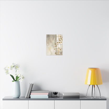 Warm Shoji Screen Canvas Art - Watercolor Japandi