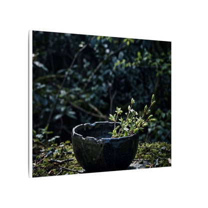 Dappled Ceramic Bowl Canvas Art - Dark Japandi Datsuzoku