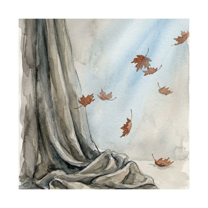Warm Silk Drape Wall Art Print - Watercolor Japandi