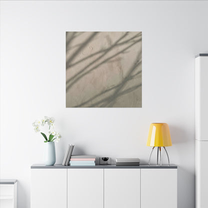 Shadow Play Japanese Pattern Canvas Art | Warm Japandi Art