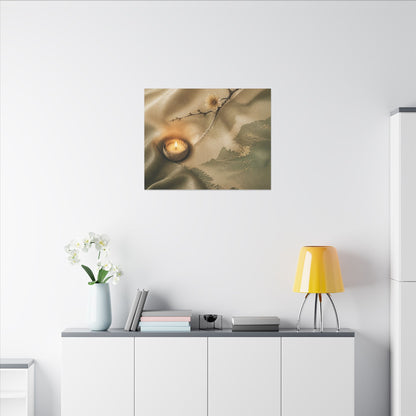 Silk Drape Japanese Pattern Canvas Art | Warm Japandi Art