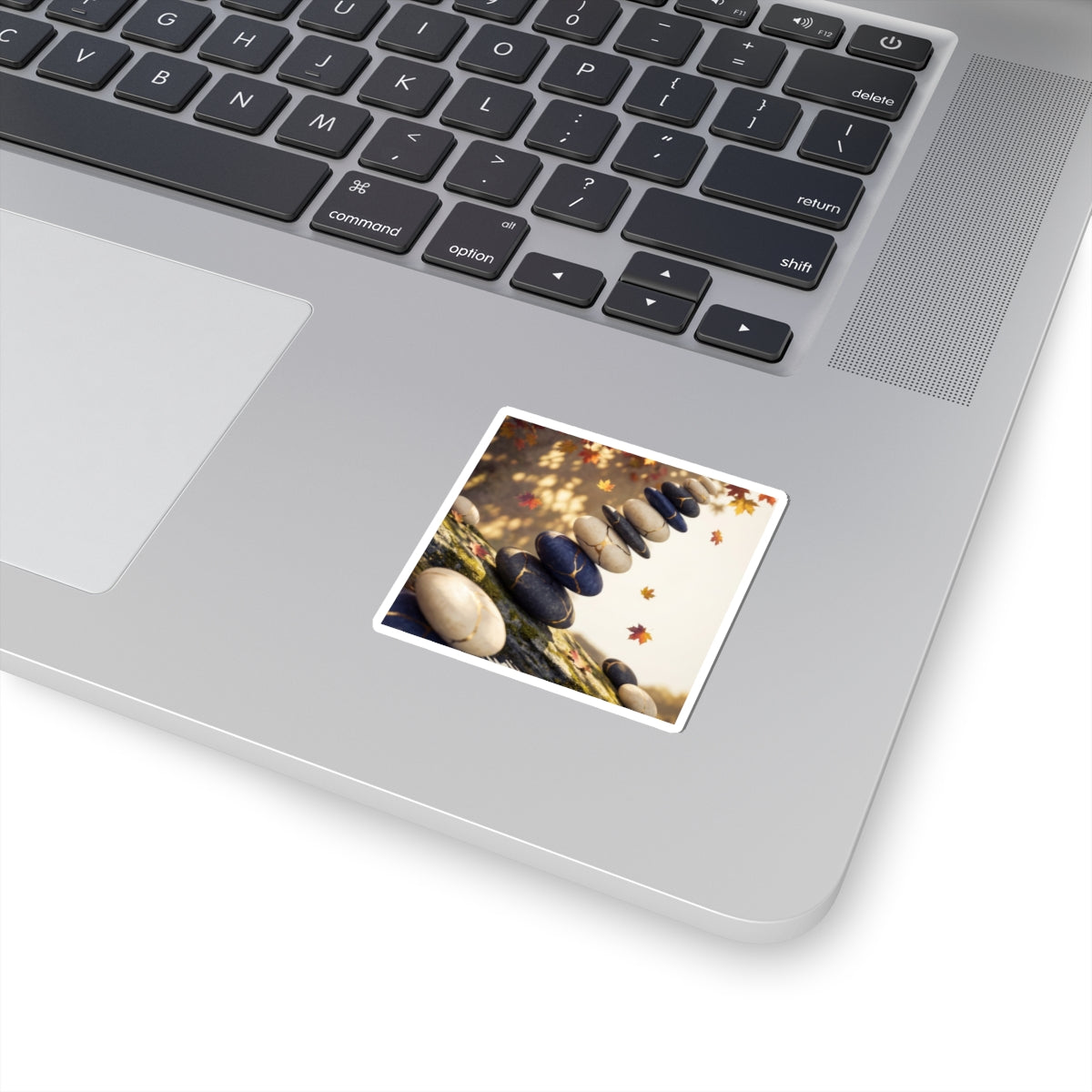 Kintsugi River Stones in Dappled | Gold Vein Sticker