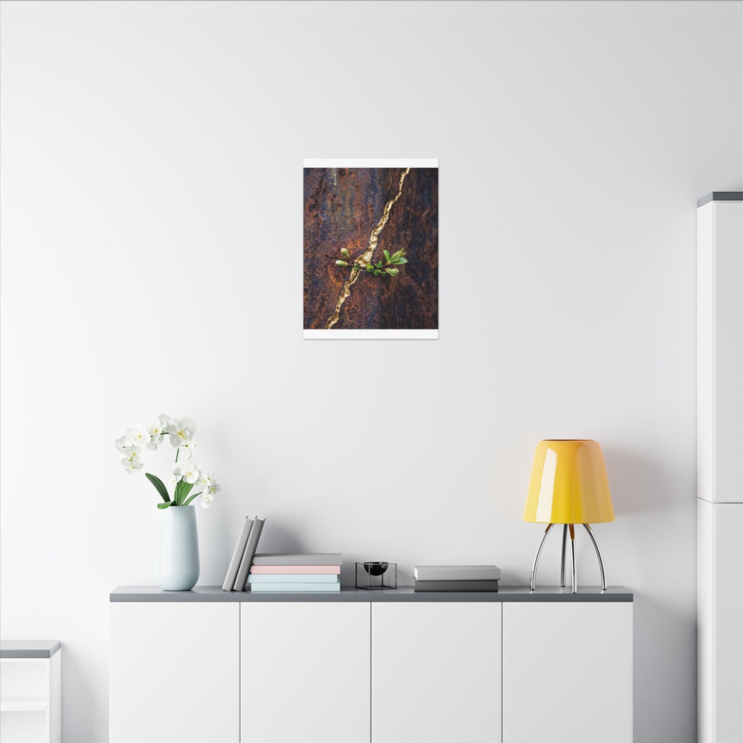 Overcast Rust Patina Canvas Art - Kintsugi Datsuzoku