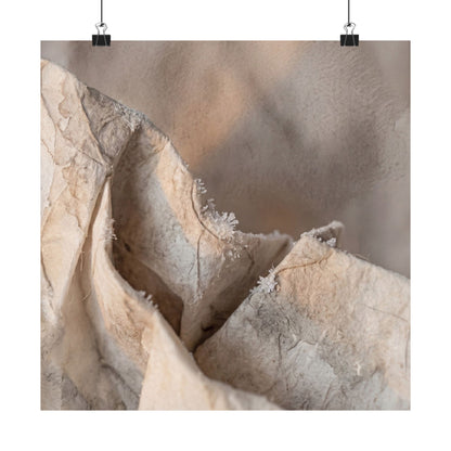 Winter Paper Fold Watercolor Wall Art Print | Elegant Decor