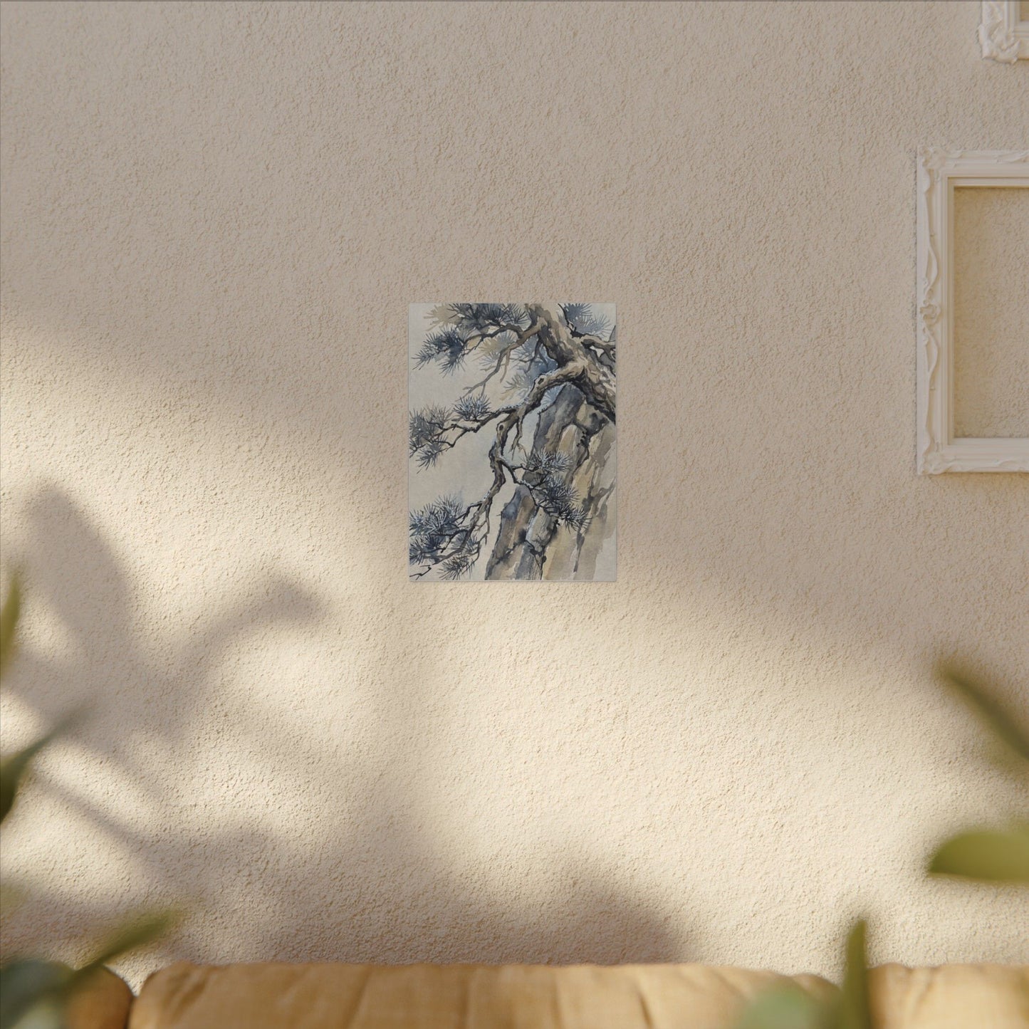 Moonlight Pine Tree Canvas Art - Japandi Seijaku