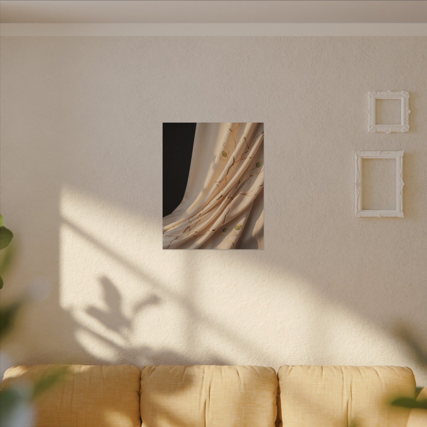 Golden Hour Silk Drape Canvas Art - Kintsugi Fukinsei