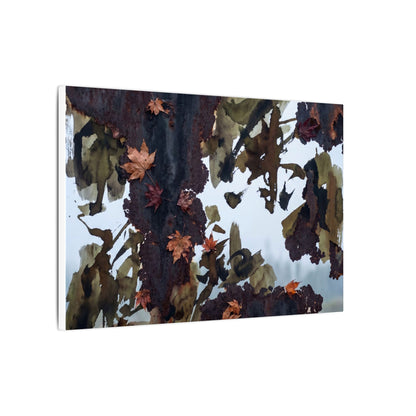 Rust Patina Charcoal Ink Canvas Art | Sophisticated Dark Japandi Art