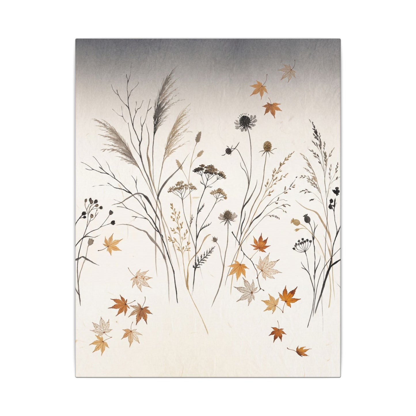 Dawn Dried Flowers Canvas Art - Japandi Kanso