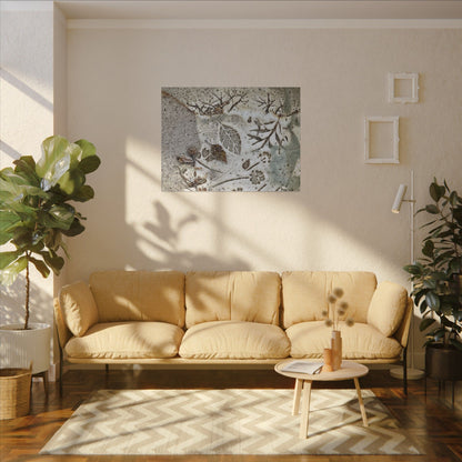 Ceramic Bowl Winter Canvas Art | Japandi Earthy Design