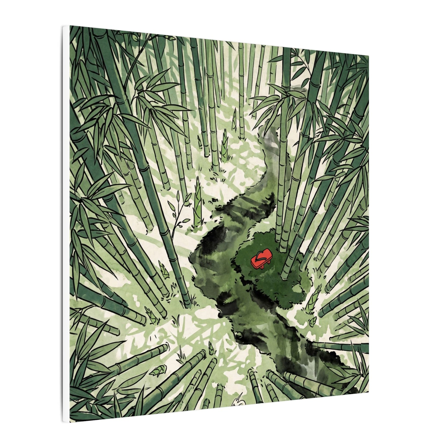 Peaceful Bamboo Grove Canvas Art - Ukiyo E Inspired Zen