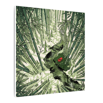 Peaceful Bamboo Grove Canvas Art - Ukiyo E Inspired Zen