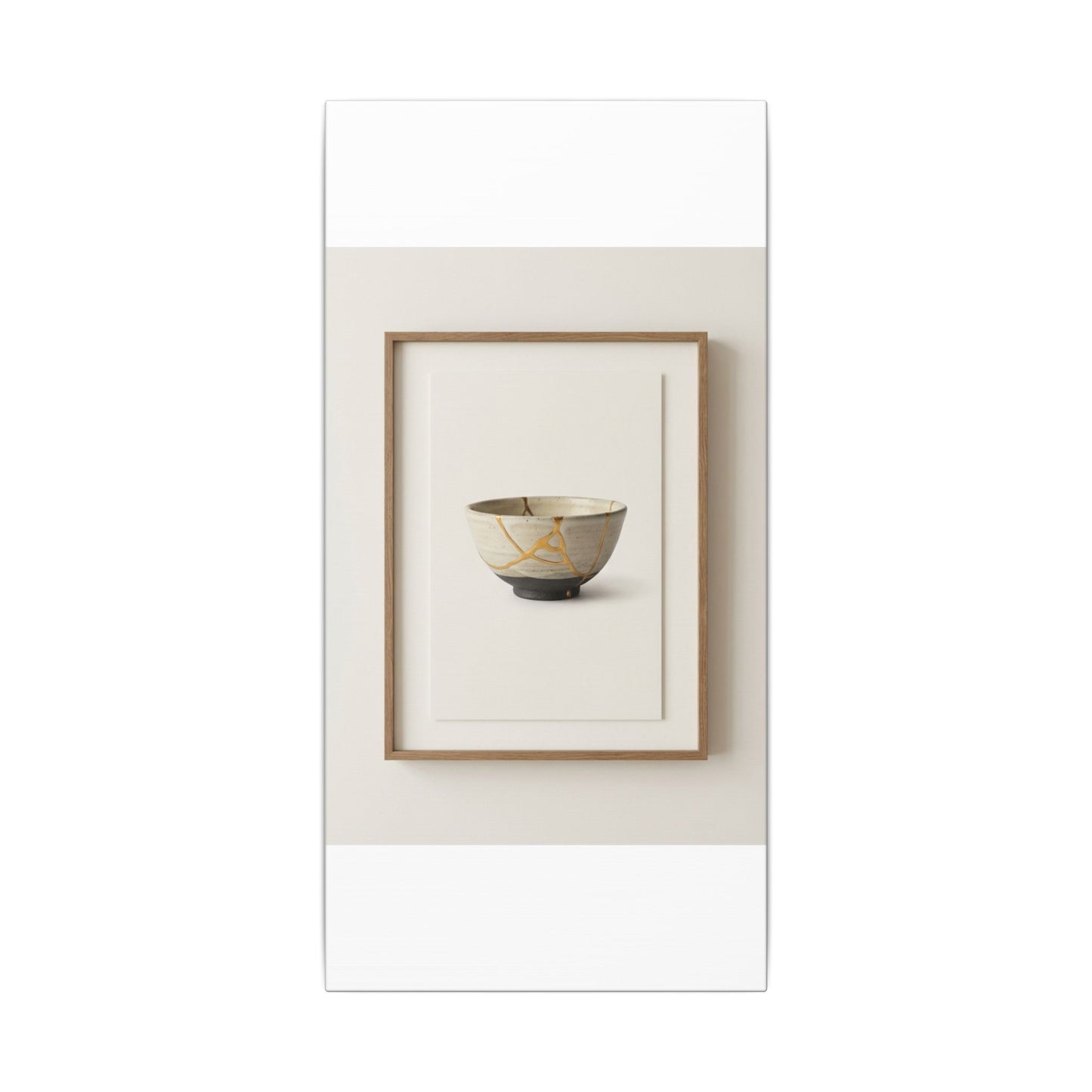 Kintsugi Charcoal Canvas Art Art Print