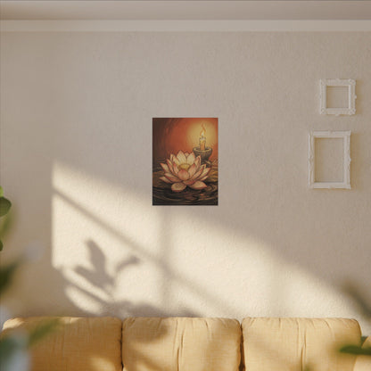 Lotus Flower Summer Canvas Art | Zen Contemplative Design