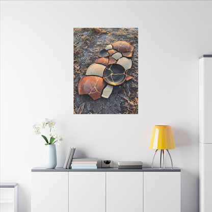Winter Broken Pottery Gold Vein Canvas Art | Beautiful Decor
