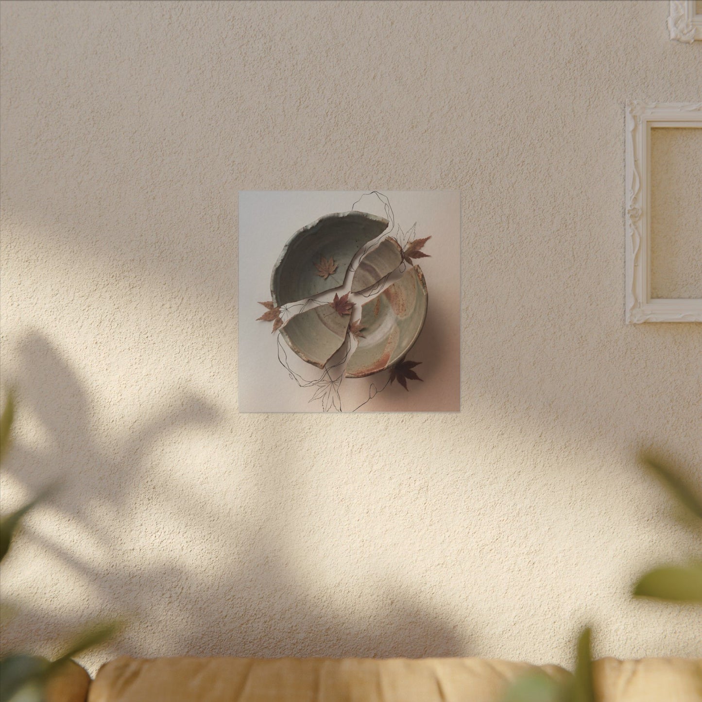 Dawn Ceramic Bowl Canvas Art - Japandi Fukinsei