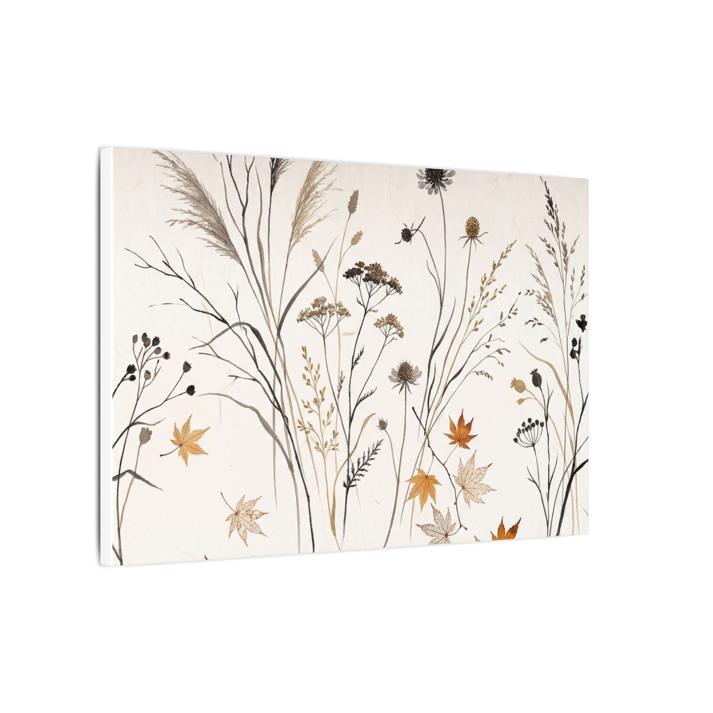 Dawn Dried Flowers Canvas Art - Japandi Kanso