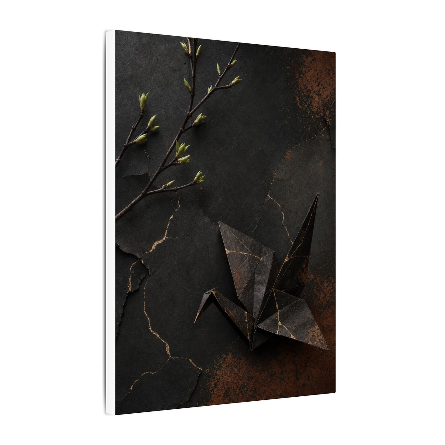 Paper Fold Canvas Art | Spring Kintsugi Broken Beauty Art