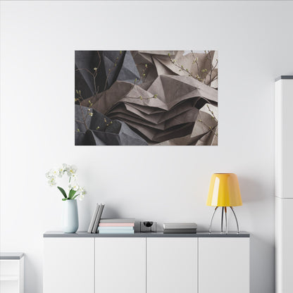 Neutral Paper Fold Canvas Art - Texture Japandi