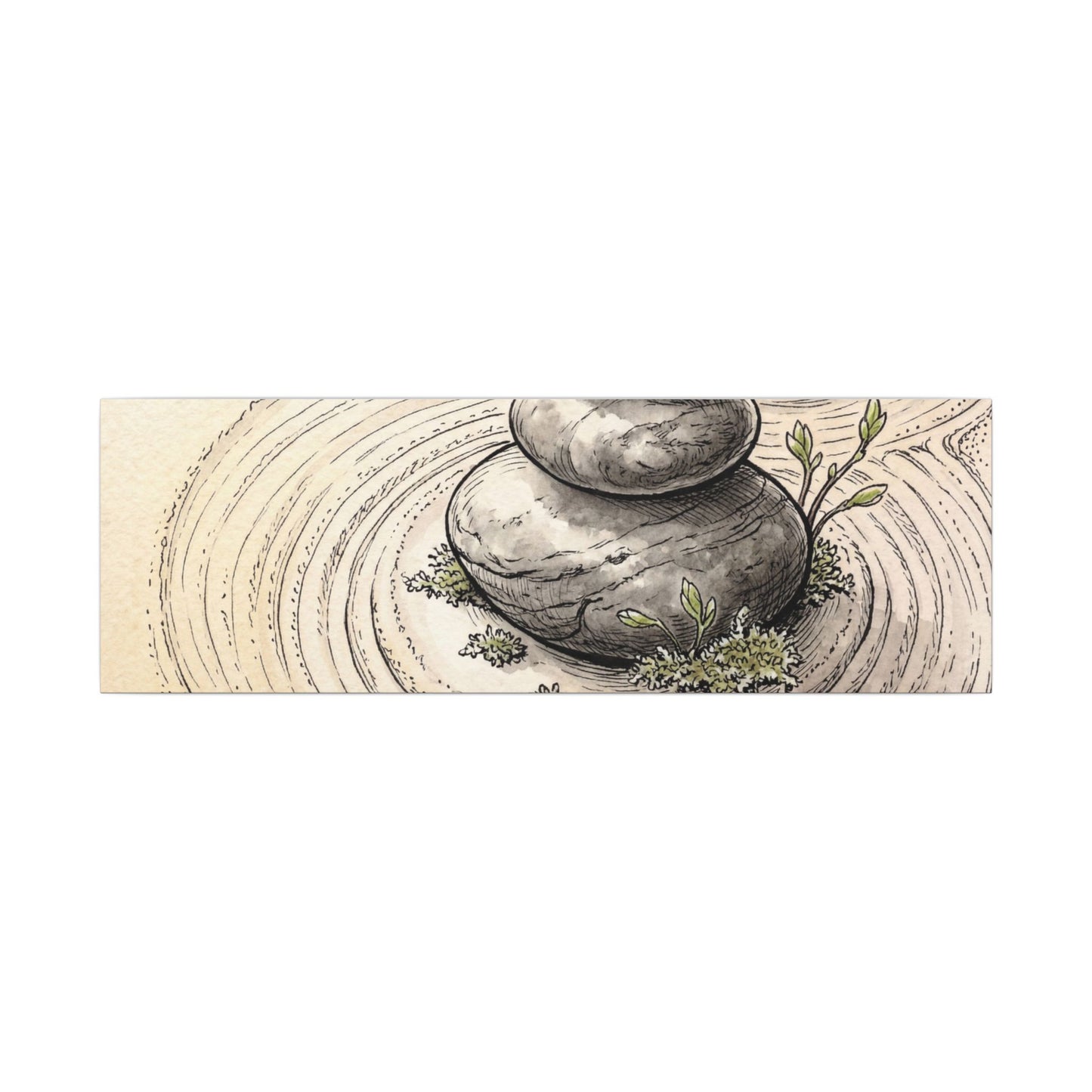 River Stones Spring Canvas Art | Zen Serene Design