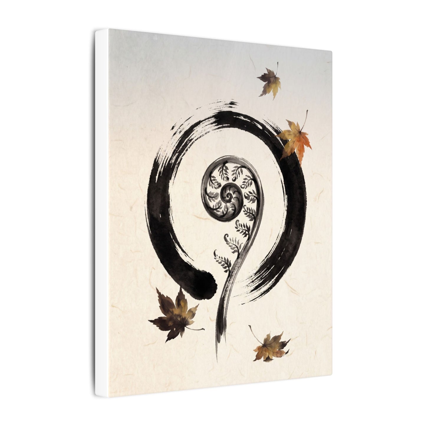 Fern Unfurling Autumn Canvas Art | Zen Peaceful Design
