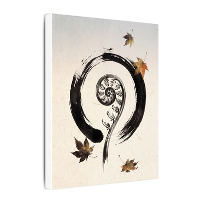 Fern Unfurling Autumn Canvas Art | Zen Peaceful Design