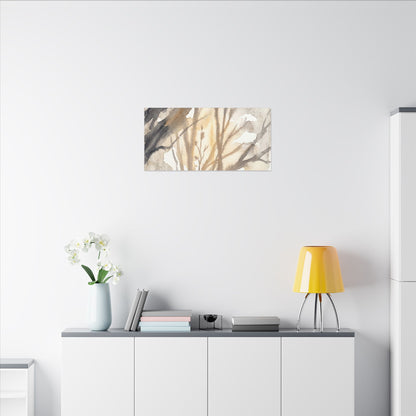 Ma Shadow Play Canvas Art - Japandi Watercolor