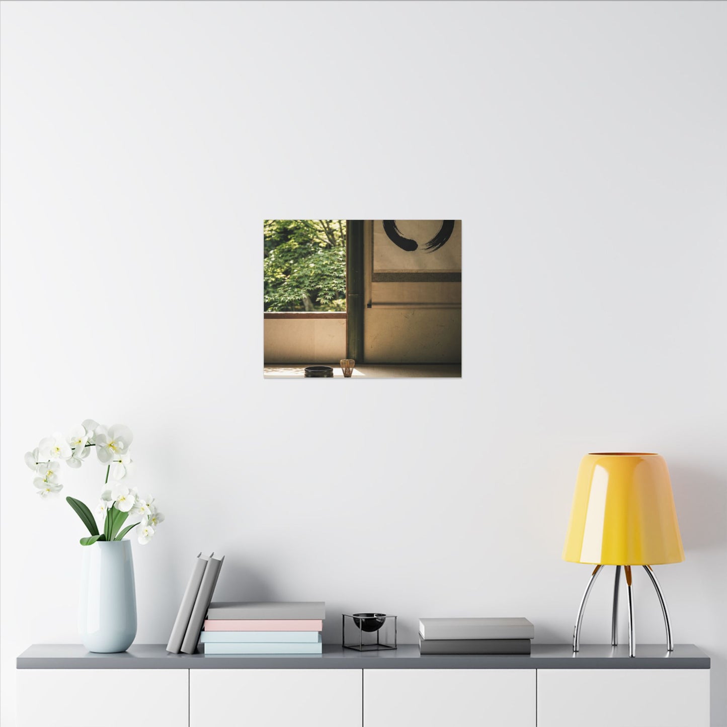 Tea Ceremony Enso Canvas Art | Serene Zen Art