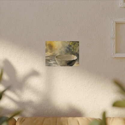 Cozy Ceramic Bowl Canvas Art - Watercolor Japandi