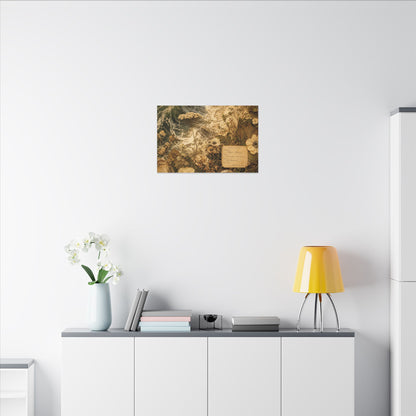 Spring Ocean Wave Herbarium Canvas Art | Nostalgic Decor