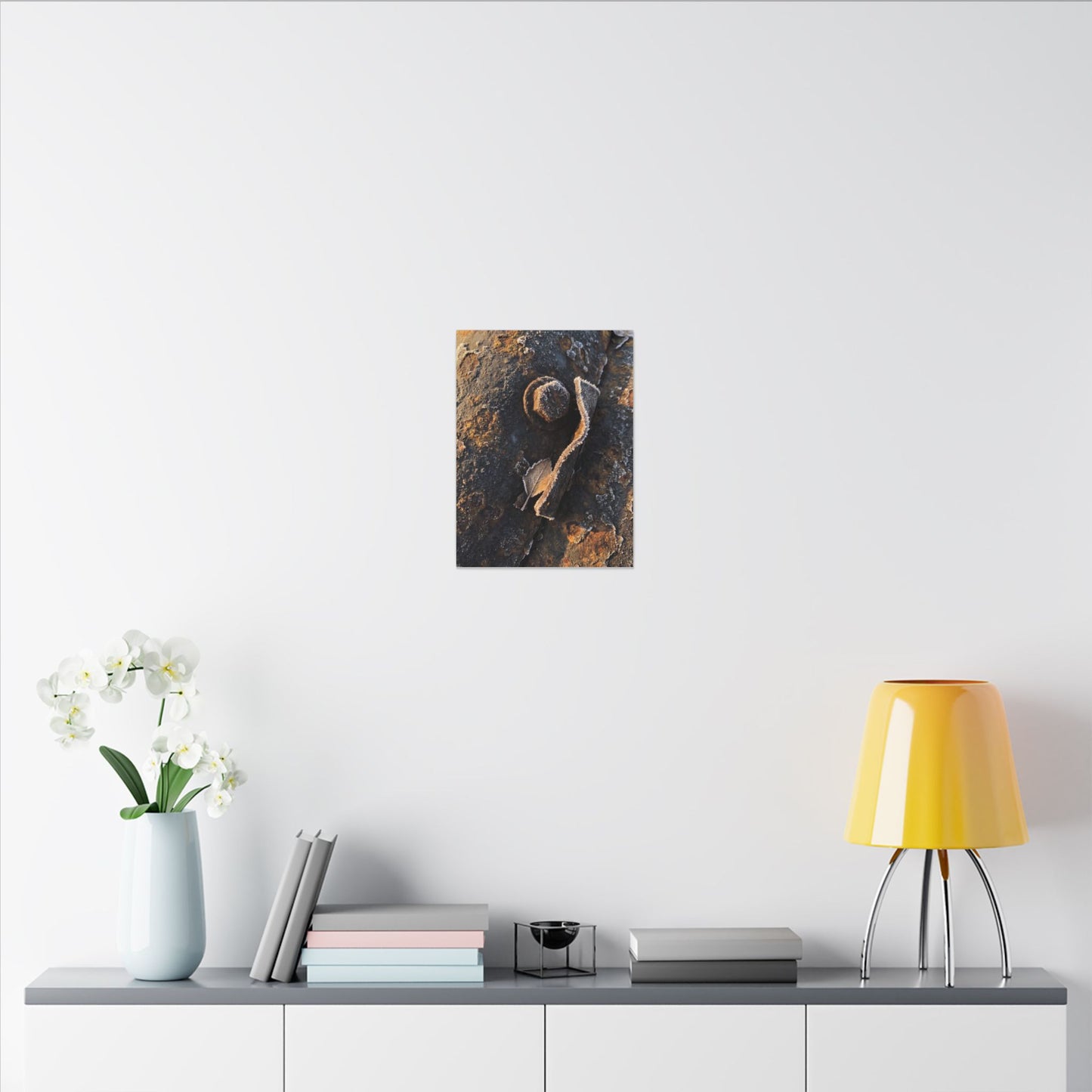 Moody Rust Patina Canvas Art - Moody Minimal Dark Japandi