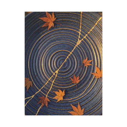 Water Ripple Gold Repair Canvas Art | Healing Kintsugi Art